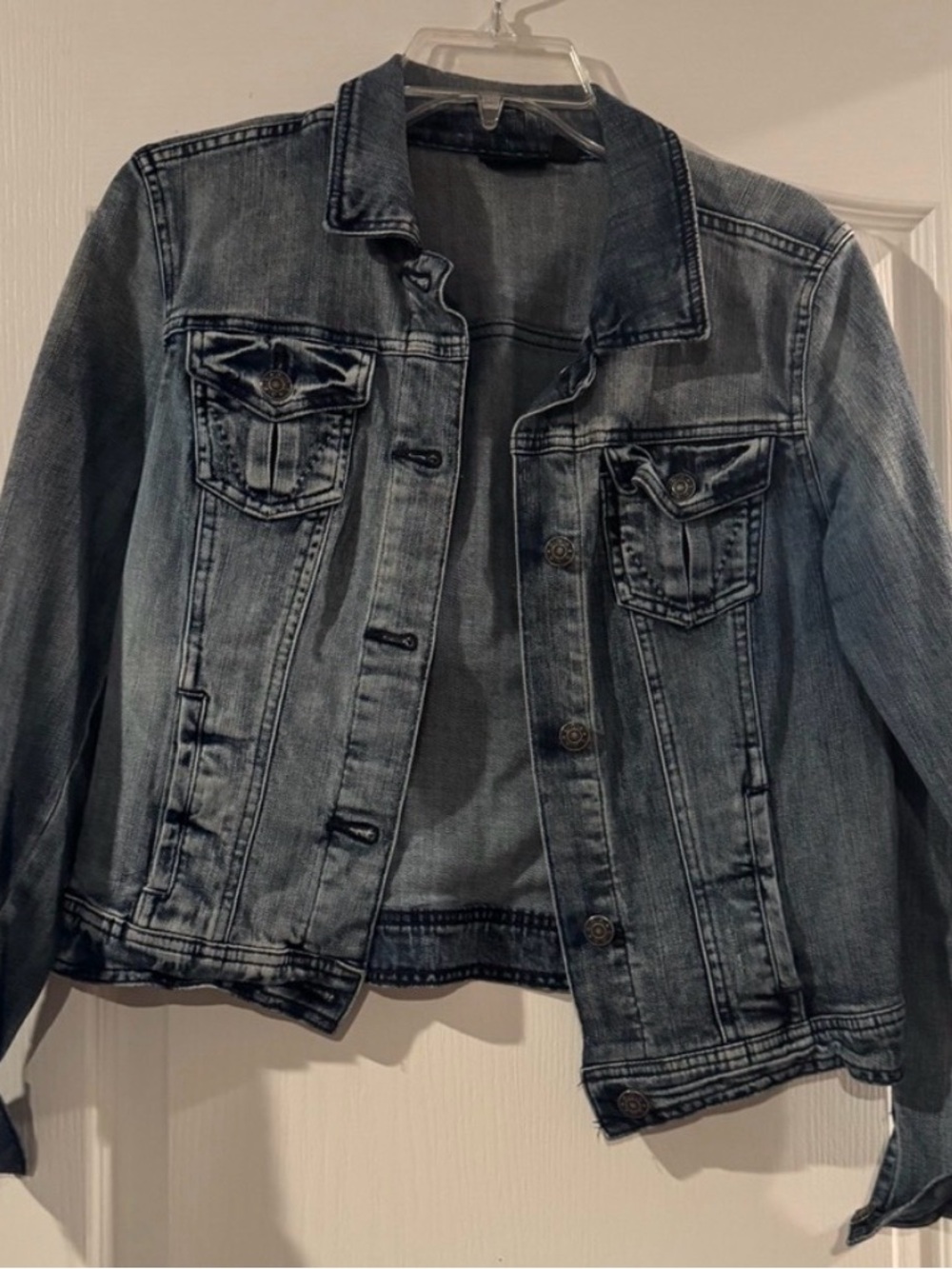 a.n.a Faded Light Blue Denim Jacket